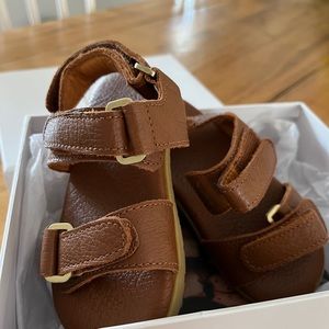 New Donsje Topo Cognac Leather Sandals
